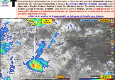 Paso de la Onda Tropical 22 en Falcón traerá nubosidad y propagación de lluvias