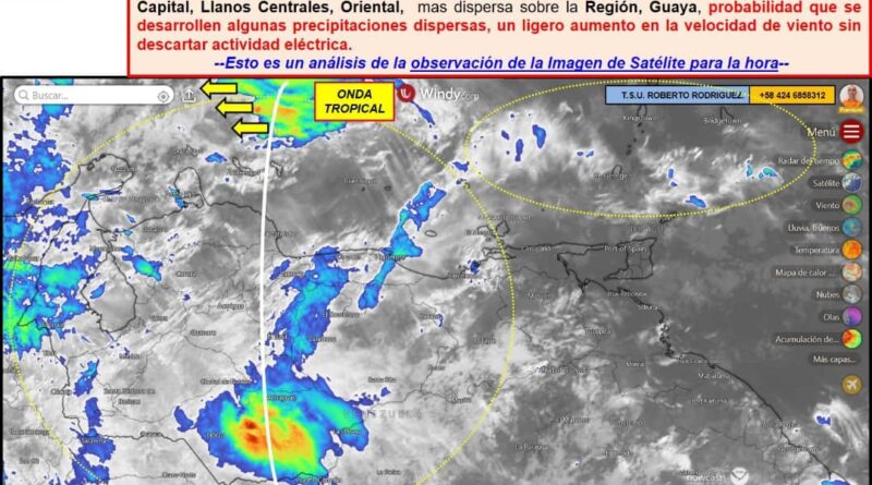 Paso de la Onda Tropical 22 en Falcón traerá nubosidad y propagación de lluvias