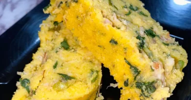 Polenta de pollo y espinaca
