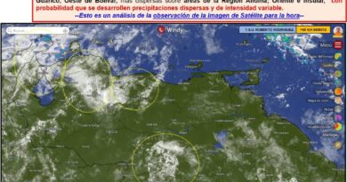 Continúan altas temperaturas con probabilidades de lluvia en zonas de Falcón