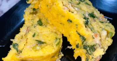 Polenta de pollo y espinaca