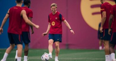 Frenkie de Jong volvió a los entrenamientos grupales del Barcelona dos meses después